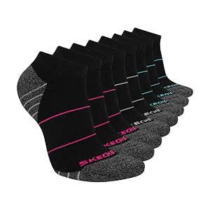 Skechers Womens Work Collection Low Cut Cushioned Socks 8-Pack