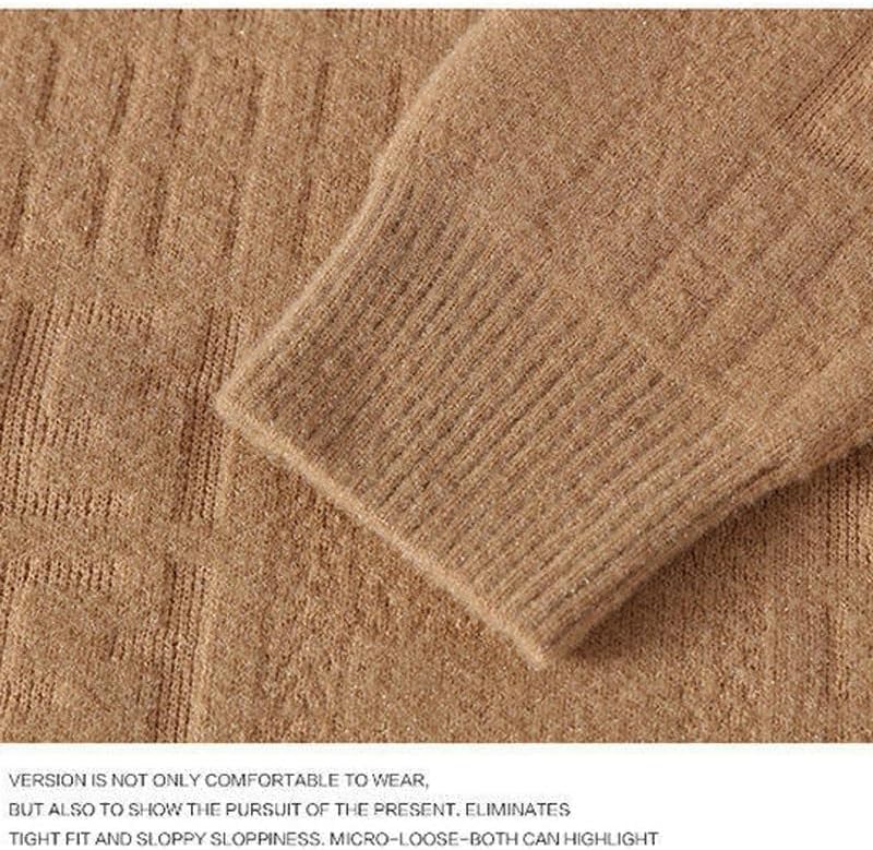 Winter Thick Fake Two Piece Shirt Collar Sweater Knitted Thread Clothes Men