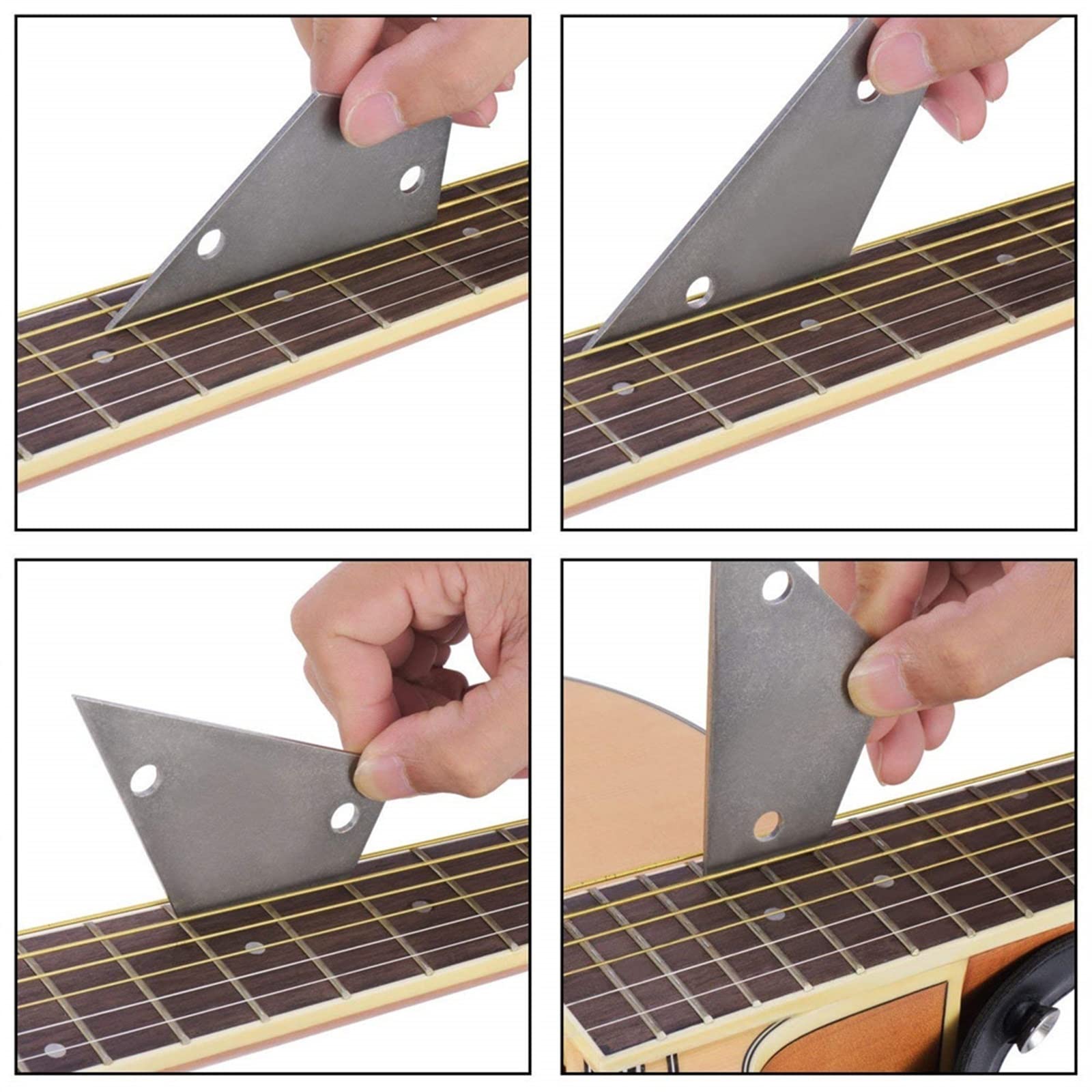 Guitar Fret Crowning Zestaw Narzędzi Do Wyrównywania Plików Ze Stali Nierdzewnej Zestaw Narzędzi Do Naprawy Ochraniacza Podstrunnicy Profesjonalny Narzędzia do Gitary (Color : 05)