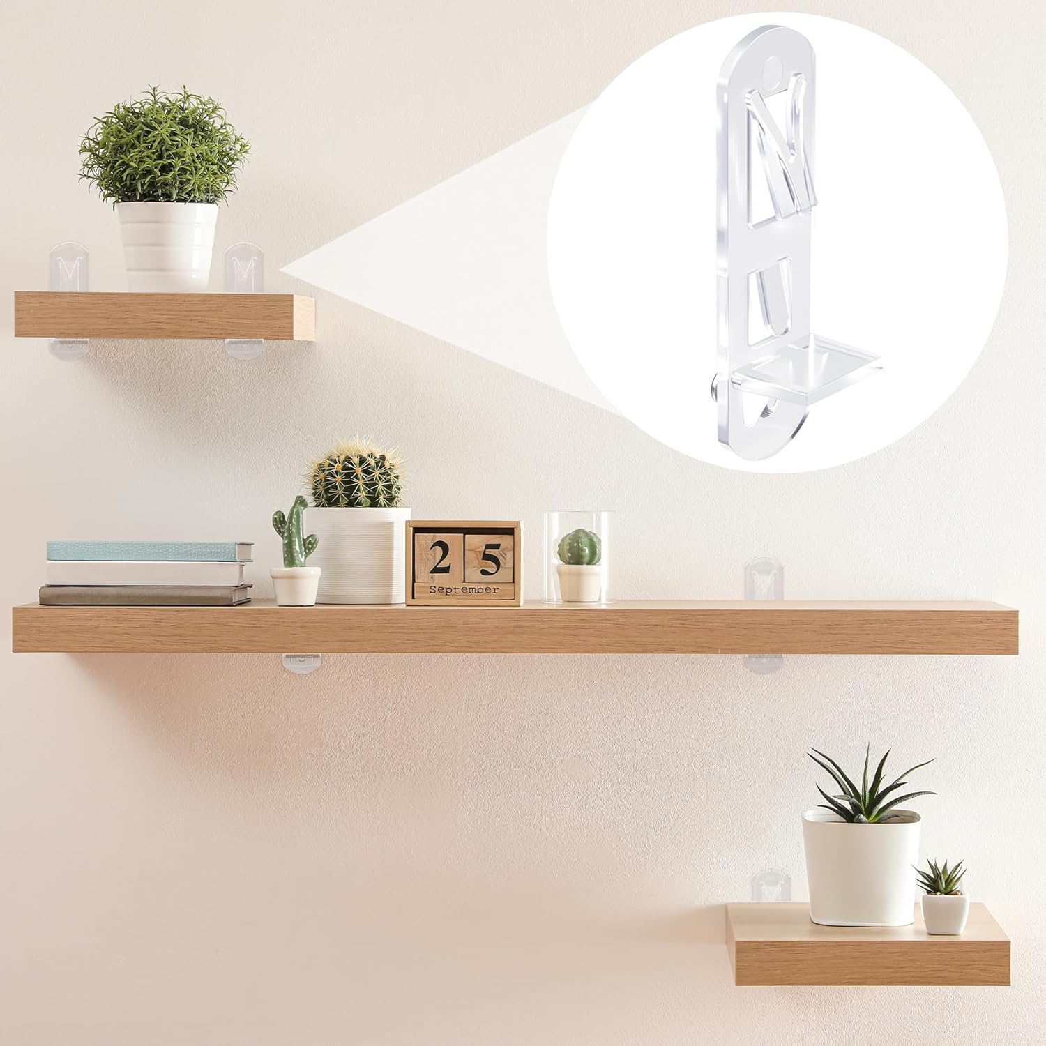 10pcs Plastic Locking Shelf Support Pegs, Self-Locking Cabinet Shelf Pegs, 5mm Furniture Shelf Support Holders for Bookcases Cabinets Wardrobes Dressers- Clear