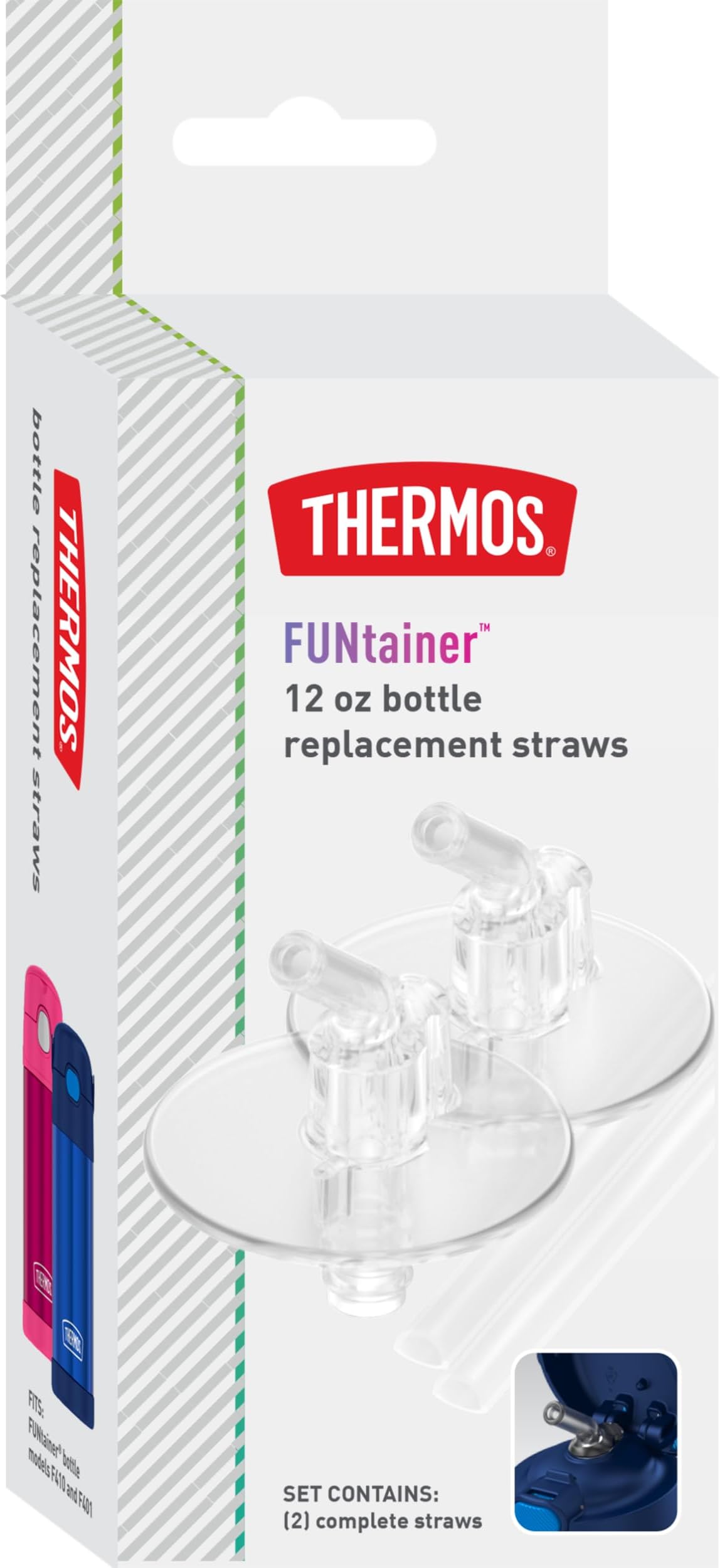Replacement Straws for 12 Ounce Funtainer Bottle, Clear