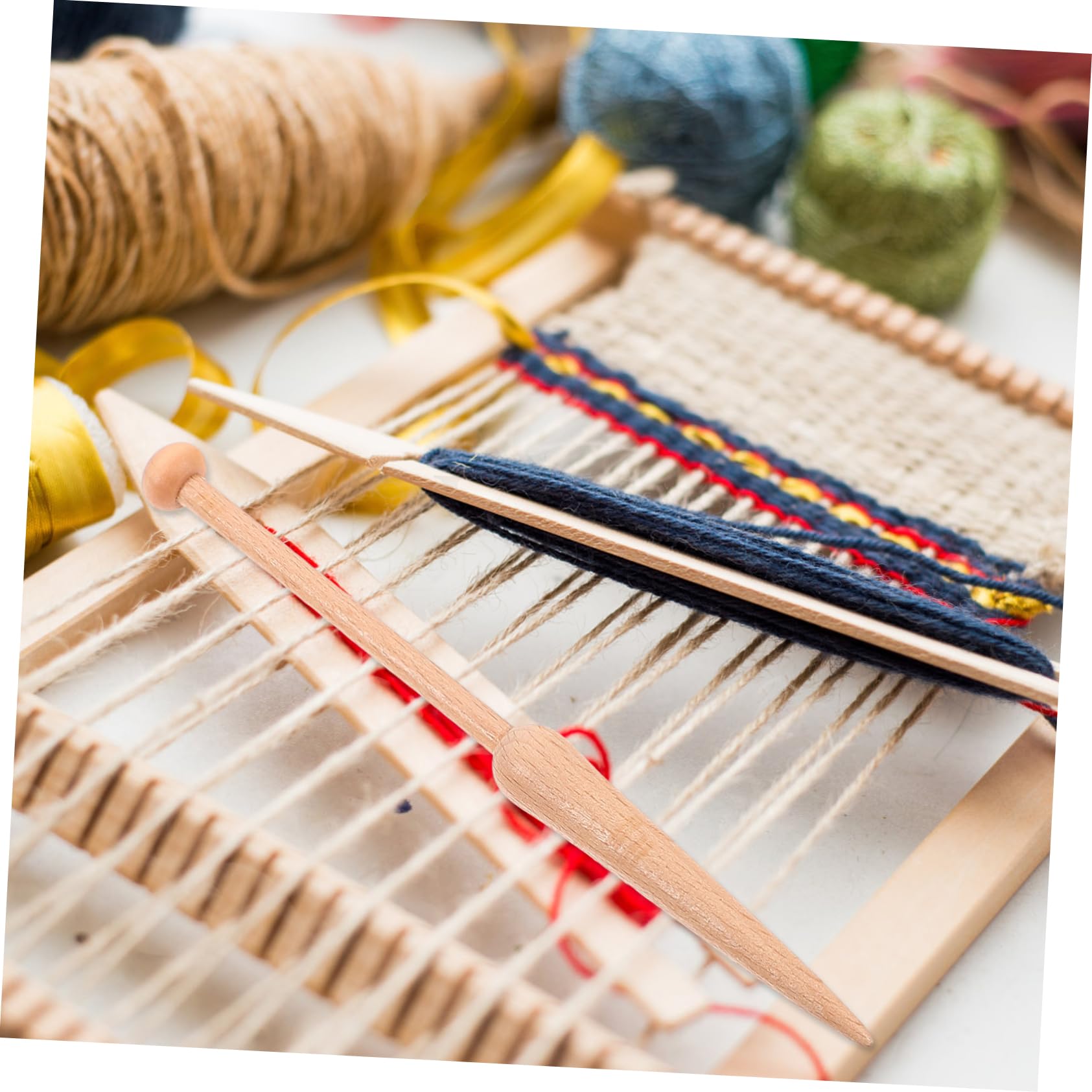 HOMSFOU 3 Ensembles Set Outils de Tissage pour Tricot Aiguilles à Tricoter Navettes et Outils de Tapisserie pour Sweaters et Écharpes
