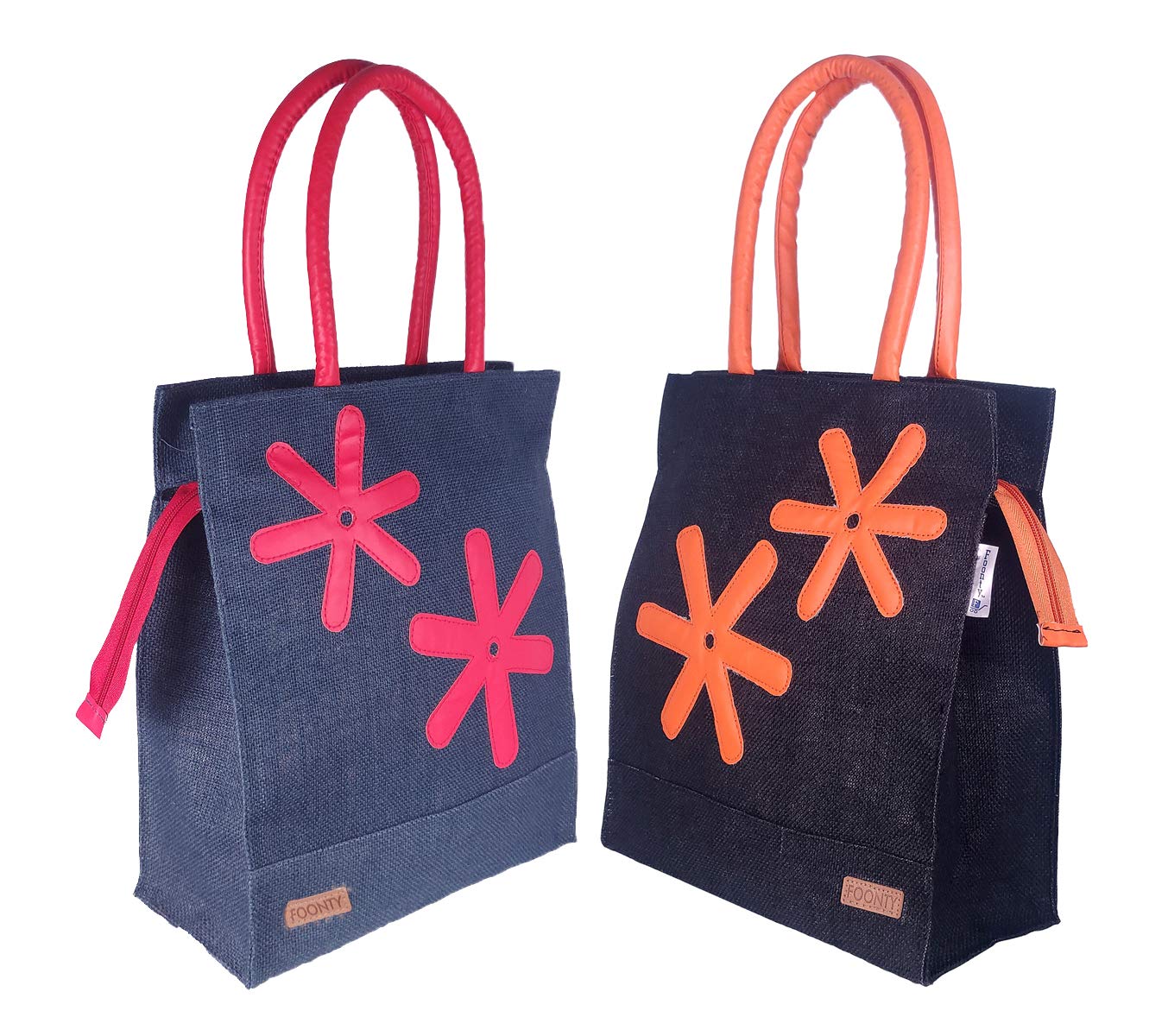 FOONTY Exclusive Star Daily Use Jute Lunch Bags(Pack of 2,Multicolor,FFFWB6013D) (B08R21BCH2) Amazon Price History, Amazon Price Tracker