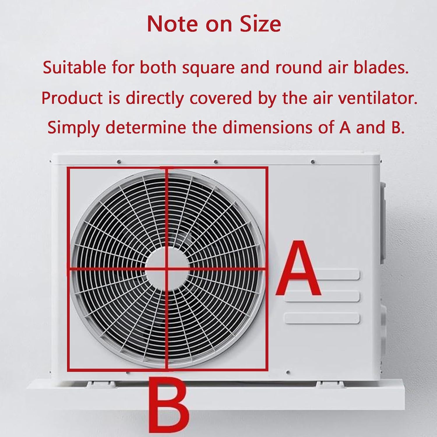 Outdoor AC Vent Deflector, 19.6x19.6in/50x50 cm Adjustable Air Conditioner Vent Louver Wind Deflector Anti-Direct Blowing Baffle Improves Heat Dissipation