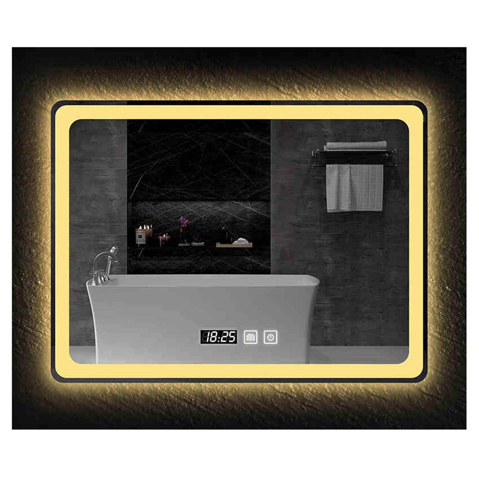 Miroir maquillage éclairé LED pour salle de bain moderne et lumineuse