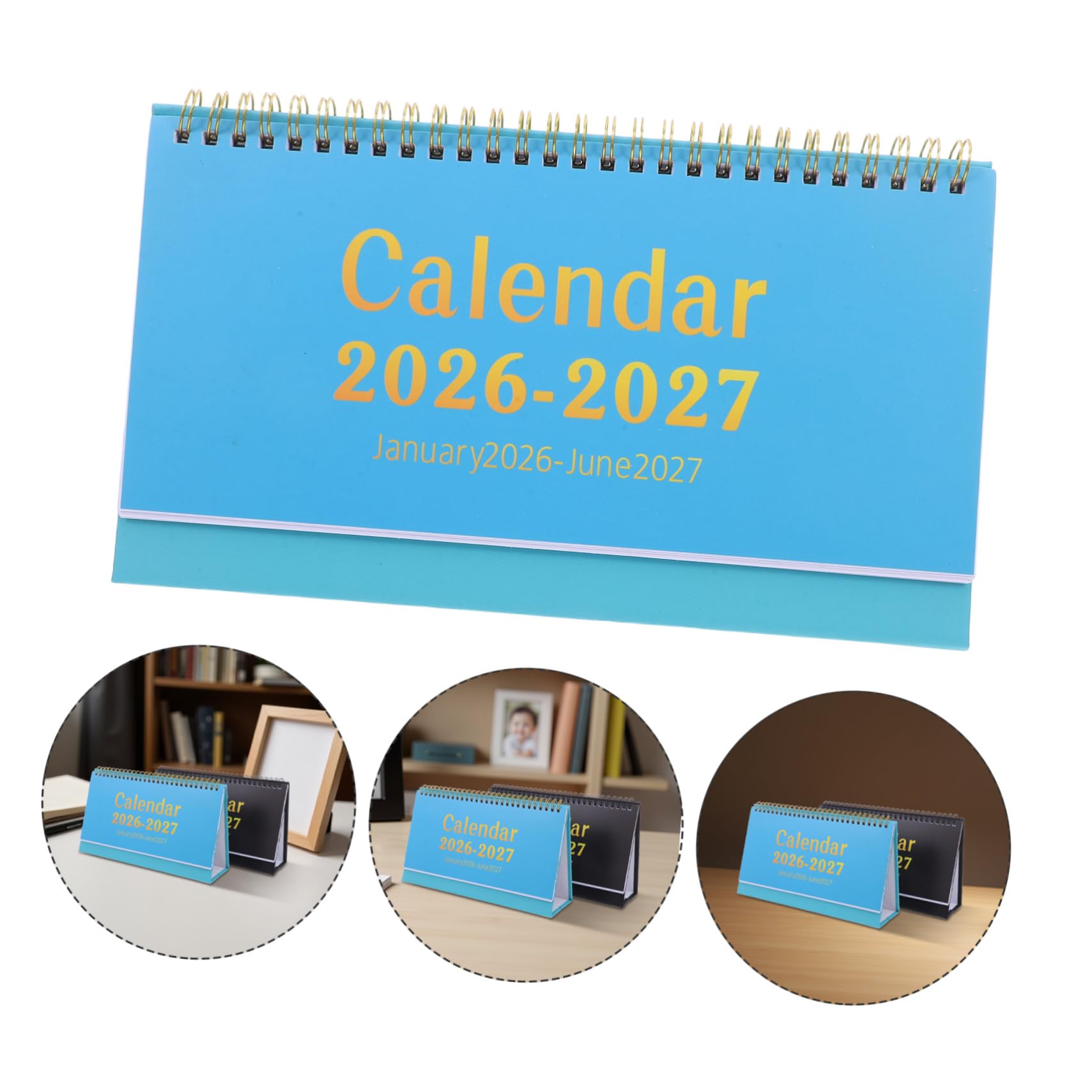 2 Pezzi Calendario da Scrivania Piccolo e Creativo Calendario Mensile Flip da Tavolo con Supporto Planner per Ufficio Casa e Insegnanti Gen