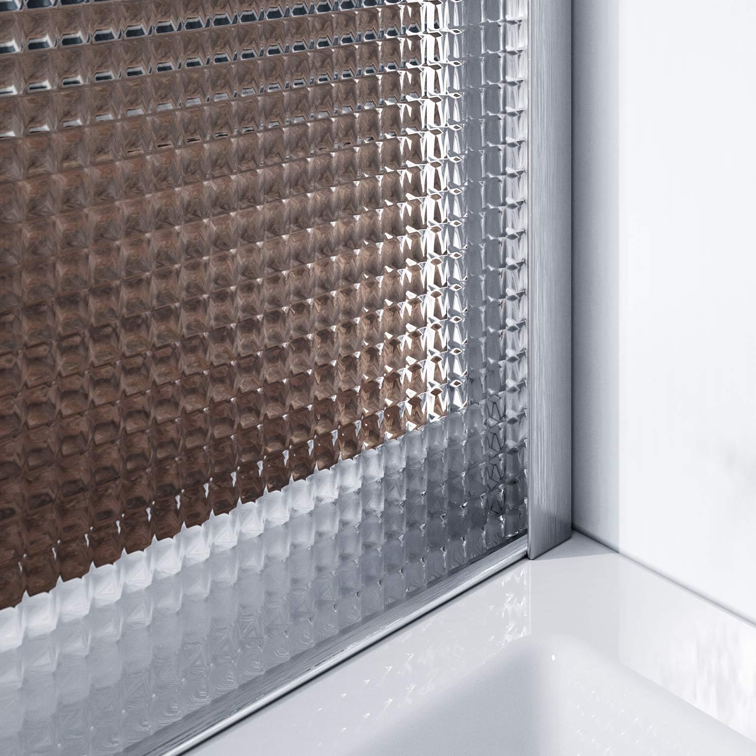 Hottest Sale ELEGANT 58.5-60'' W x 72'' H Bypass Shower Door, Double Sliding Shower Glass Door, Semi-Frameless Shower Door with 1/4'' Frosted Glass, Brushed Nickel Finish