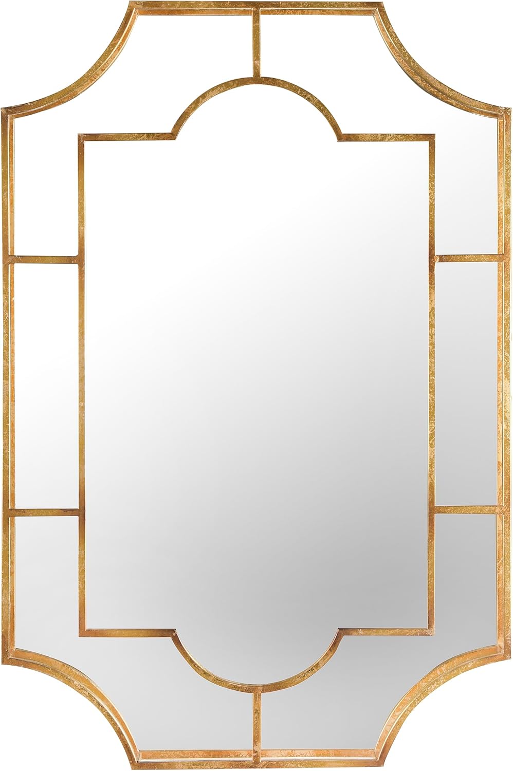 Creative Co-Op Vintage Metal Framed Wall Mirror, Gold