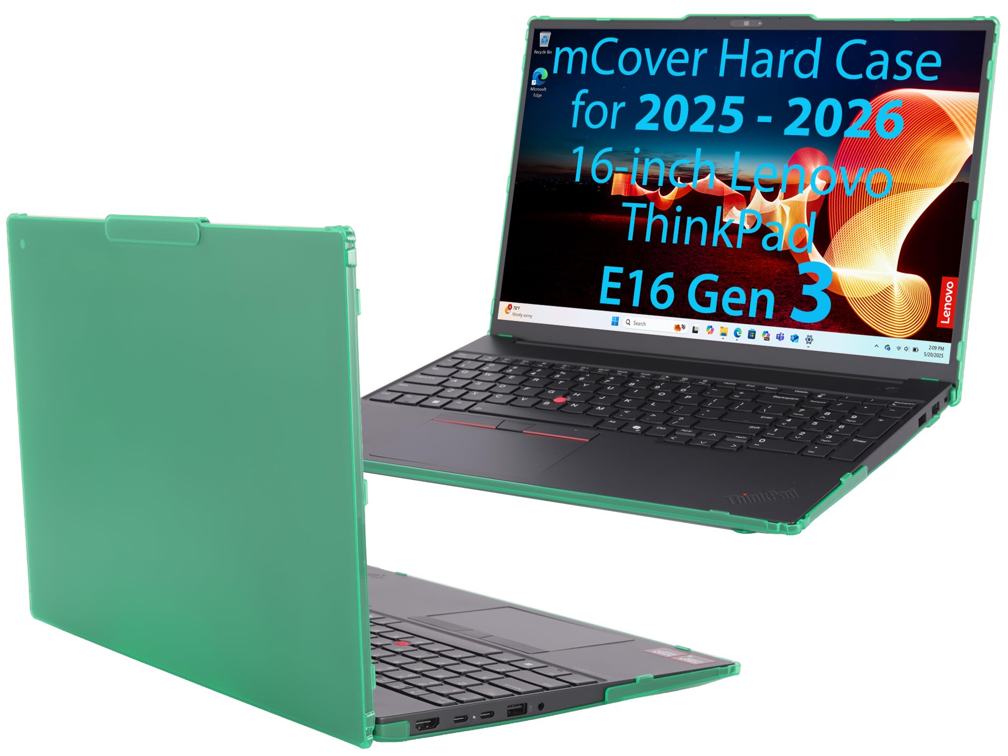 Funda ThinkPad E16 Gen 3 mCover de 16 pulgadas en color verde 8