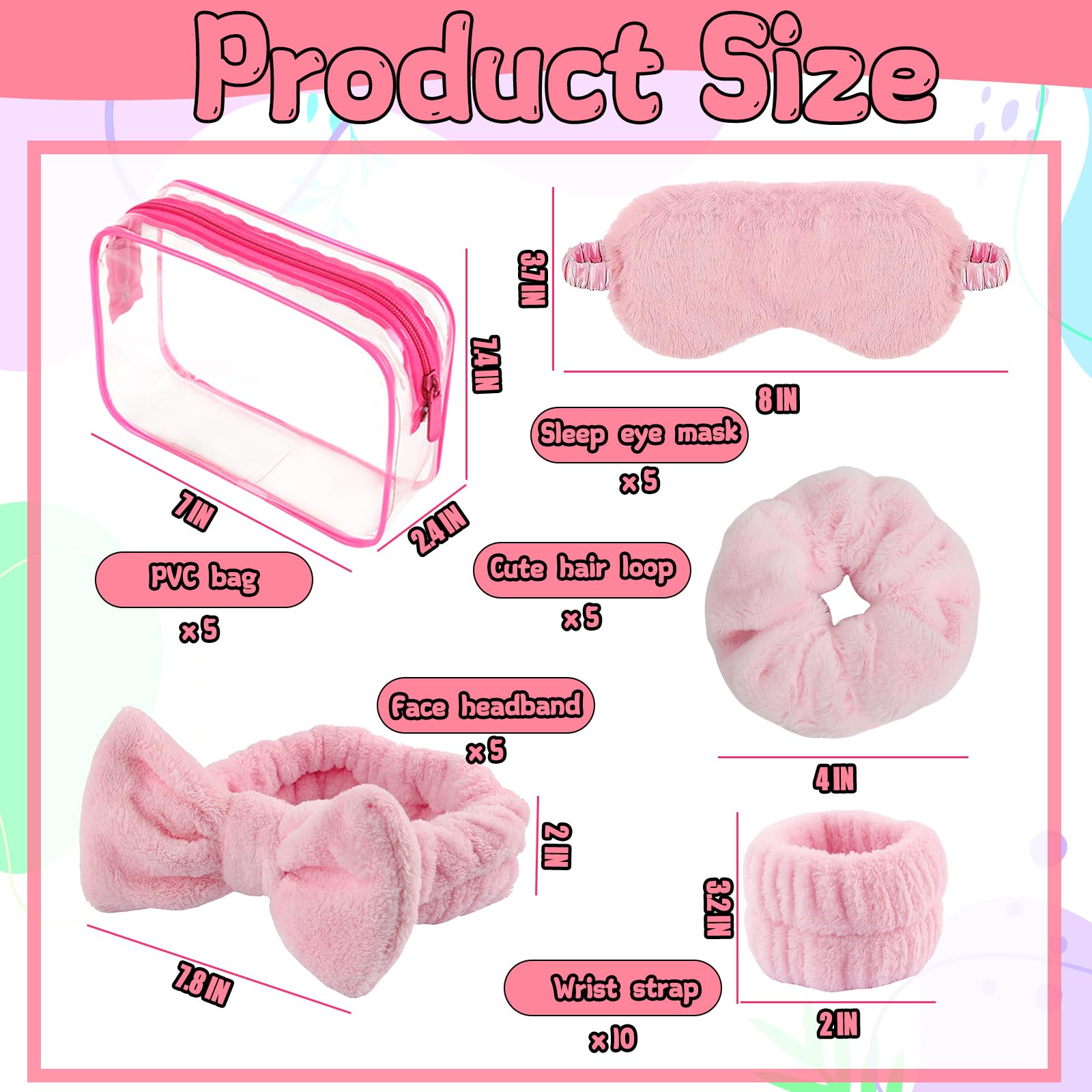 30Pcs Spa Sleepover Party Supplies - Image 2