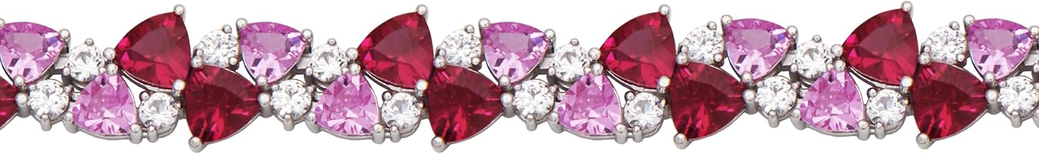 Amazon Essentials Sterling Silver Created Gemstones Bracelet, 7.25" (previously Amazon Collection) - Image 2