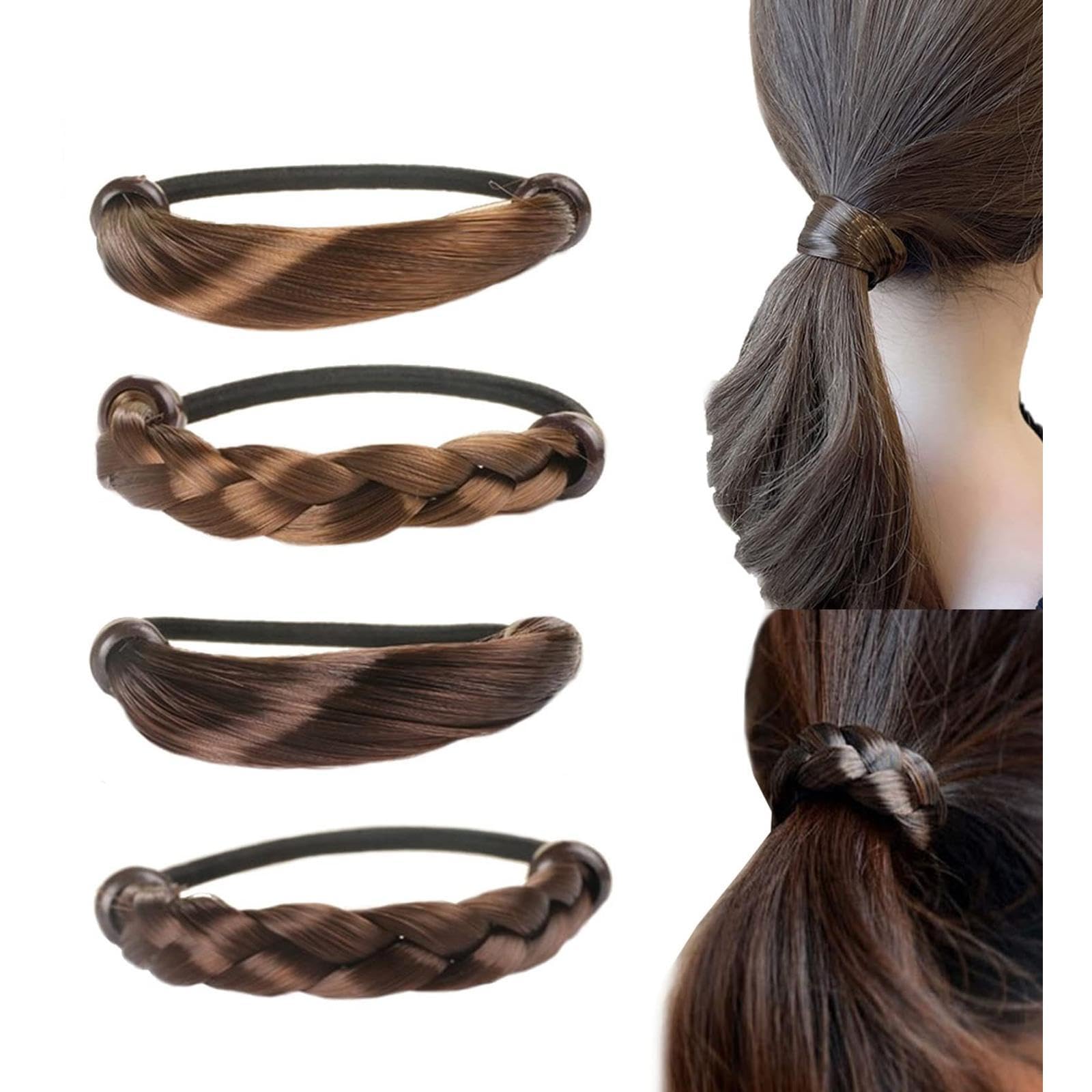 Amazon | ヘアゴム 髪ゴム編みウィッグ おしゃれ大人 ヘアアクセサリー