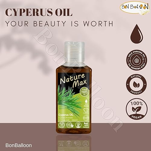 Miniatura 7 de bonballoon Nature Max Cyperus - Aceite natural prensado en frío premium sin diluir puro egipcio árabe egipcio, Egipto para el cuidado de la piel,