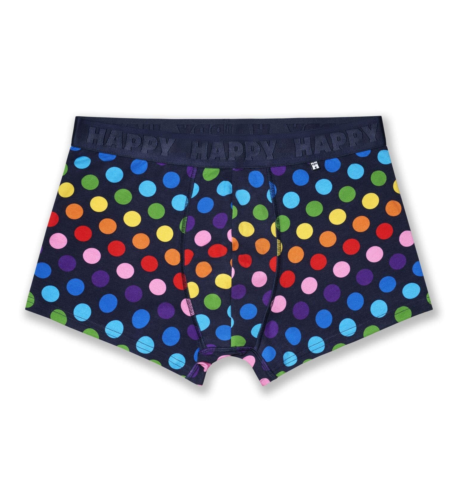 Męskie bokserki w wielokolorowe i groszki Happy Socks, 3 sztuki – wielokolorowe, różowe, niebieskie, rozmiar L