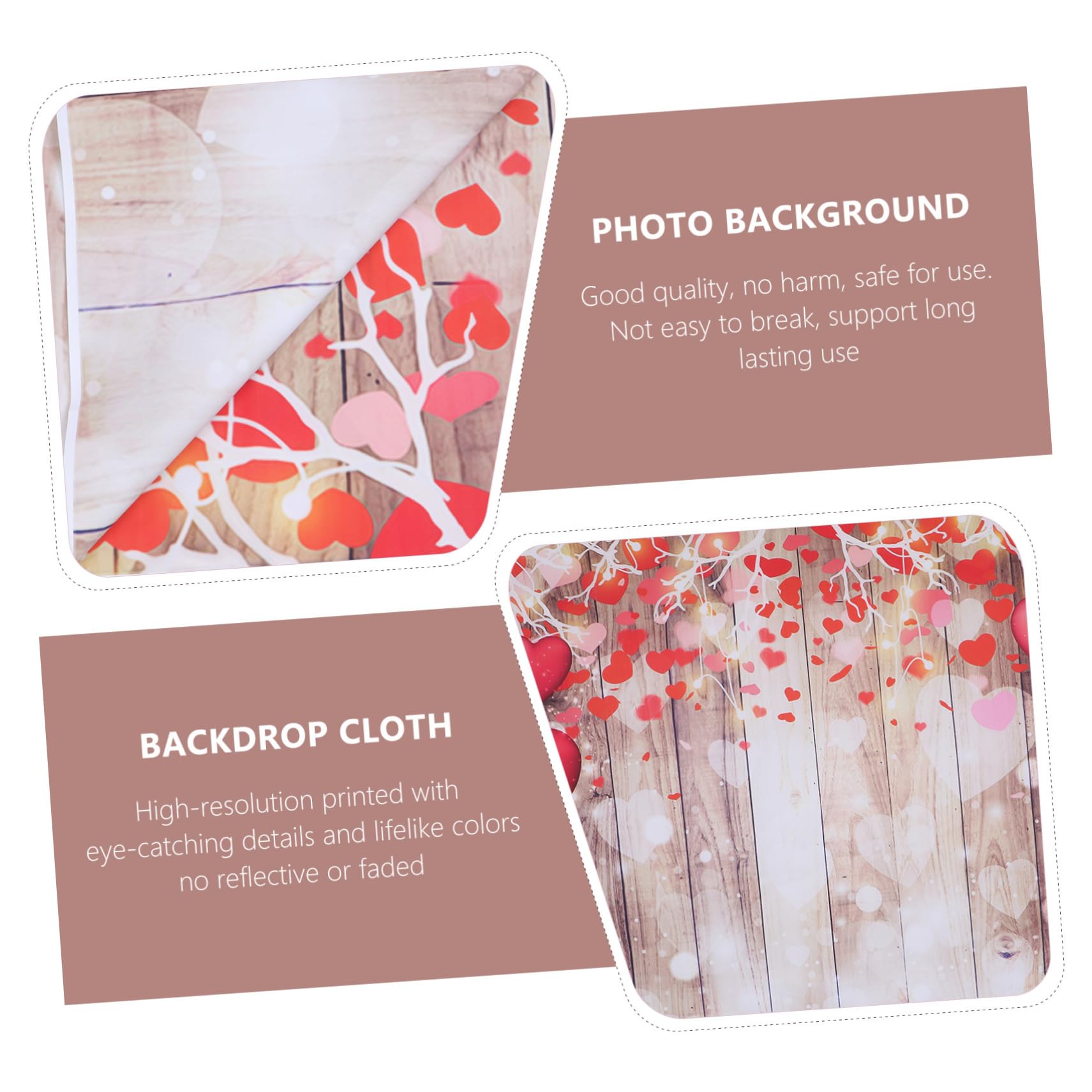 POPETPOP Sfondo Fotografico Per Legno Con Cuore Decorazione Versatile Per Eventi Casa e Foto Studio Materiale Durevole e Creativo Per Ogni Occasione