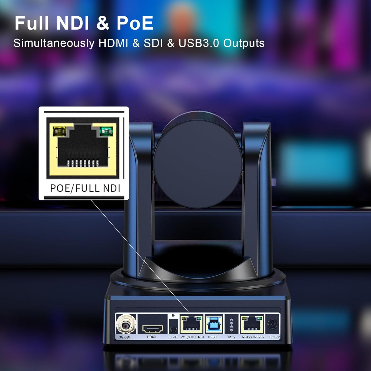 Full NDI Camera 20X Optical Zoom PTZ Camera with HDMI/SDI/USB3.0/POE IP HD 1080p60 for Live Streaming,Video Conferencing and Church Events, Compatible with vMix/Zoom/OBS(Full NDI Non-HX2 HX3) 9 71vTGkmn8mL. AC SL1500
