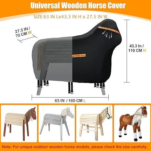 Miniatura 5 de Funda grande para montar caballo, resistente 420D, funda de juguete de unicornio para niños grandes y adultos, funda universal para juguetes de