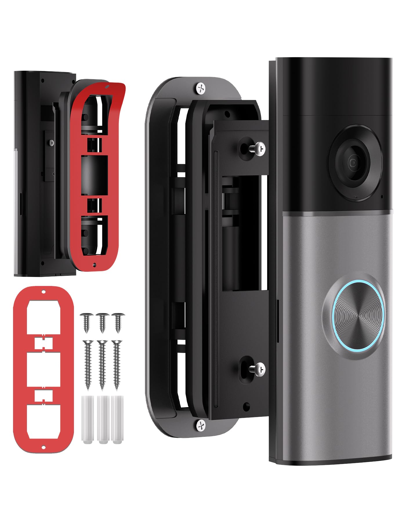 Doorbell Angle Mount for Ring Battery Video Doorbell(2nd Gen),Battery Video Doorbell Plus/Pro(2nd Gen)/Wired Doorbell Pro,Blink Doorbell 1st/2nd,35-55°Adjustable Corner Mounting Bracket
