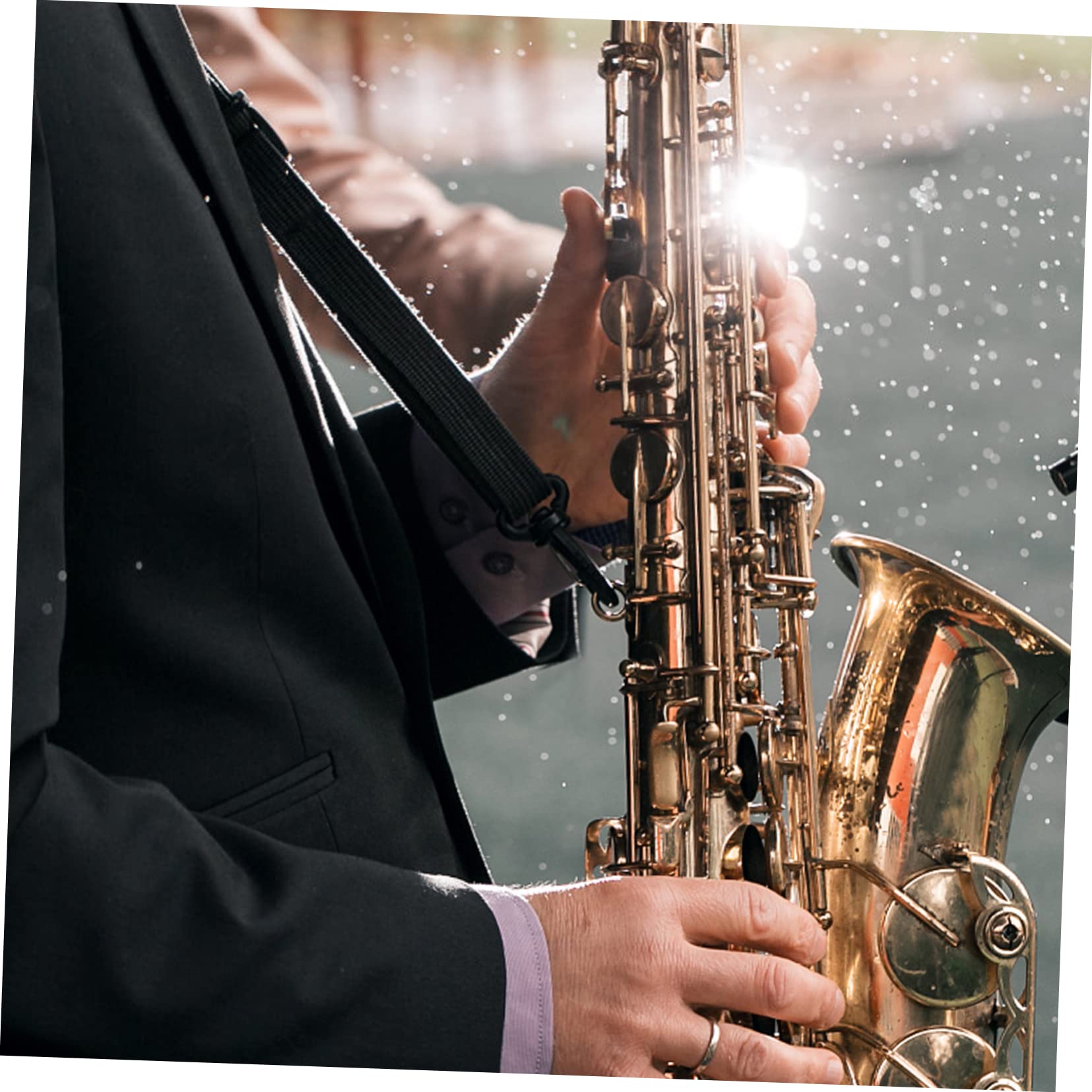 ibasenice Djustable Saxophone Strap Sax Harness Neck Strap Easy Install Hook for Professionals Beginners