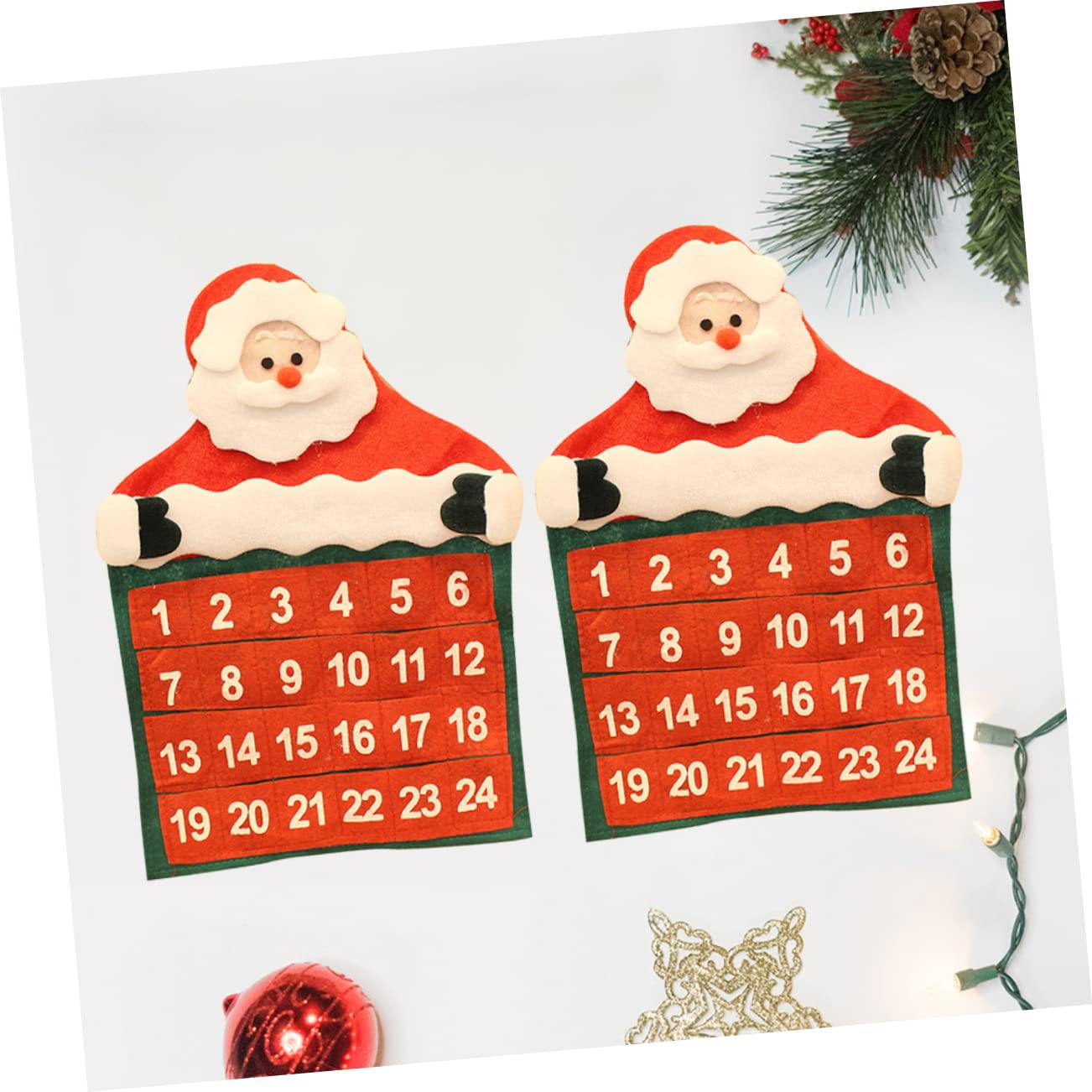 Cabilock 6 Piezas calendario de adviento festivo calendario de adviento de pared calendars calendario colgante de navidad cuenta regresiva de navidad objetos decorativos mayor