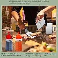 Vista 6 de Juego de accesorios para parrilla de 30 piezas, juego de accesorios para parrilla de parte superior plana para Blackstone y Camp Chef, juego