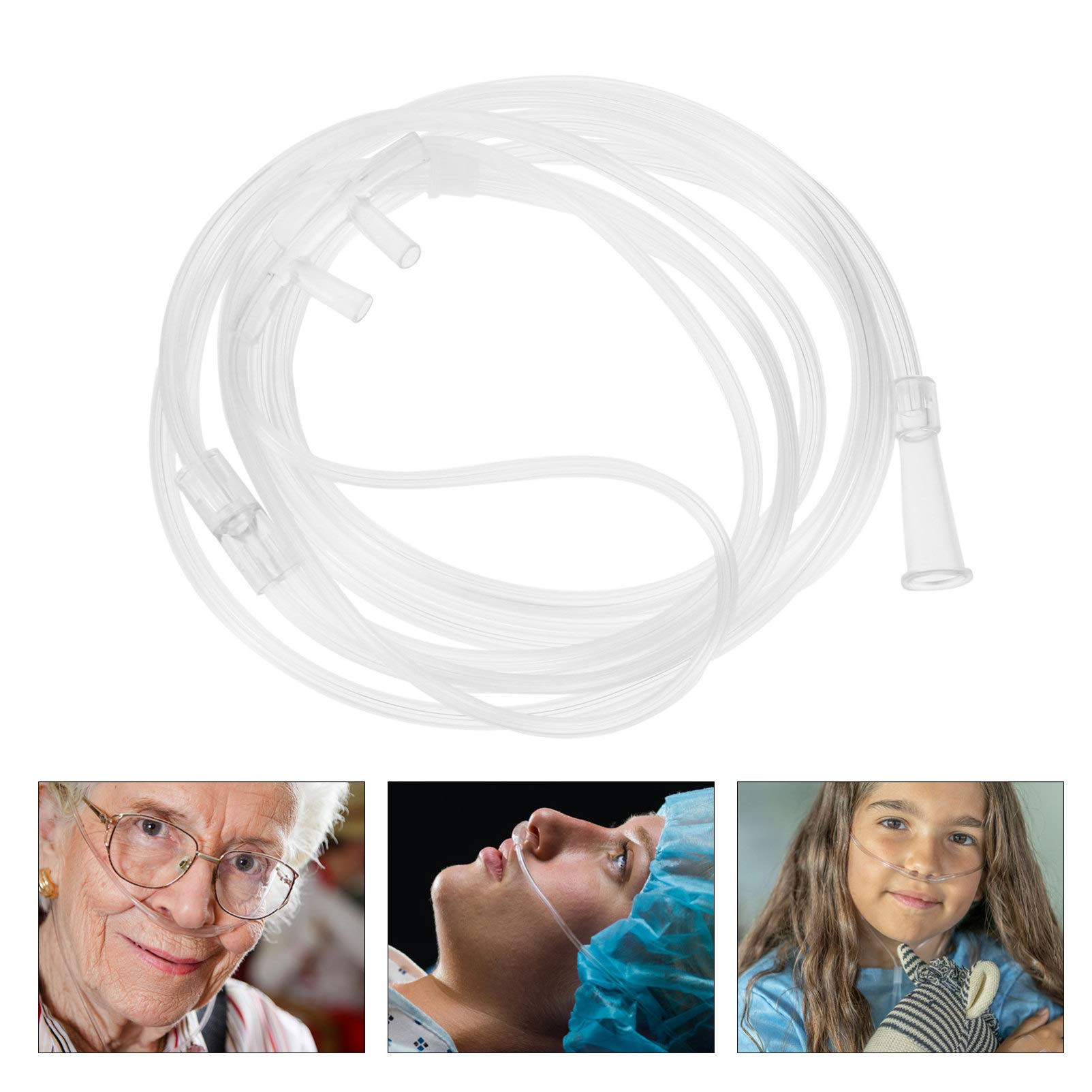 EXCEART 4 Stücke Sauerstoffbrille Nasenbrille 2m Erwachsene Kunststoff Weiche Sauerstoff Brille O2- Schlauch Sauerstoffschlauch für Sauerstoffgerät Atemtherapie- und Inhalationsgeräte