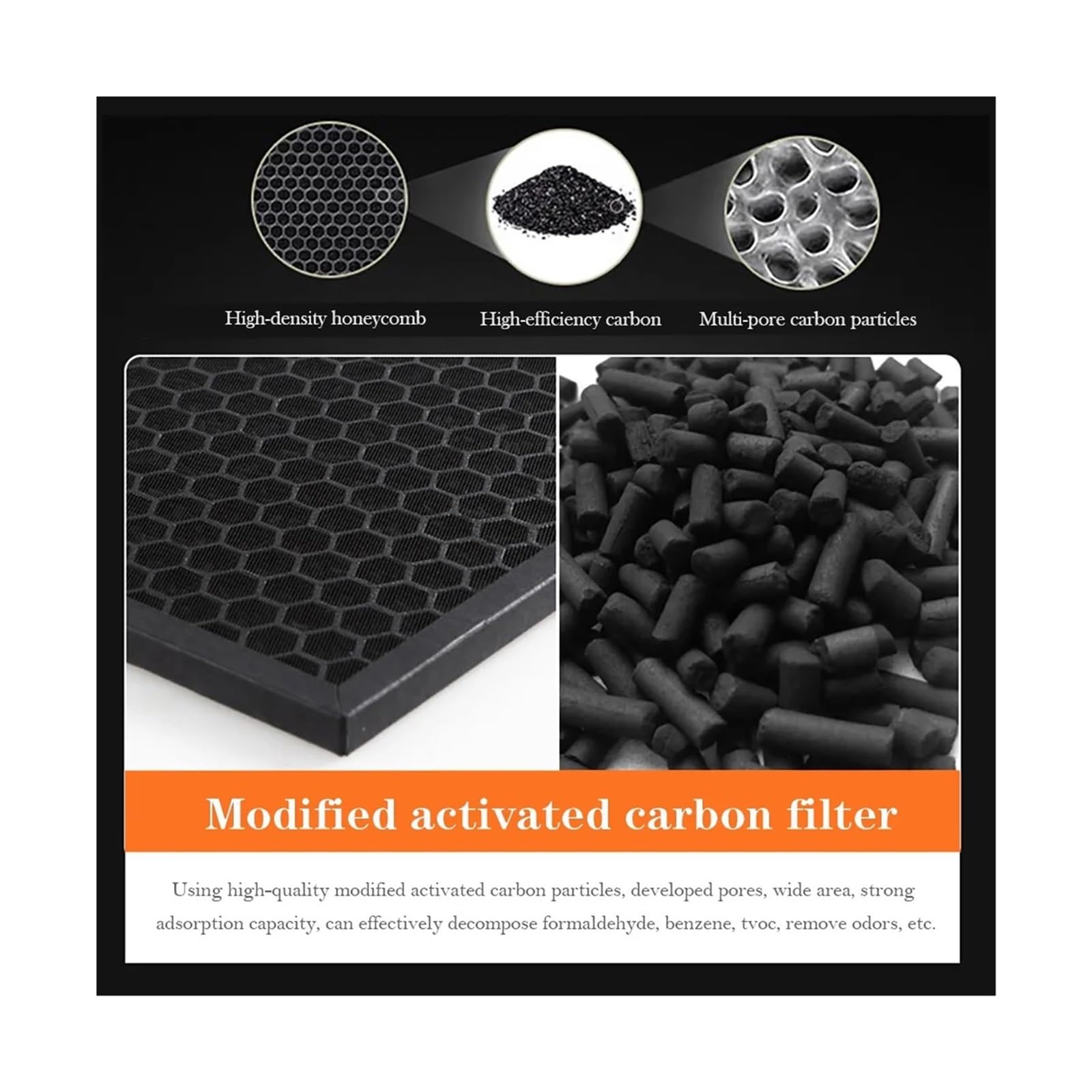 Filtro De 330 X 280 X 24 Mm Compatible con VONLUCE, Purificador De Aire, Filtro HEPA Y Compuesto De Carbono 3 En 1.