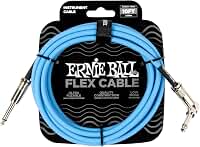 Ernie Ball Flex Instrument Cable Straight/Angle 10ft - Blue (P06464)