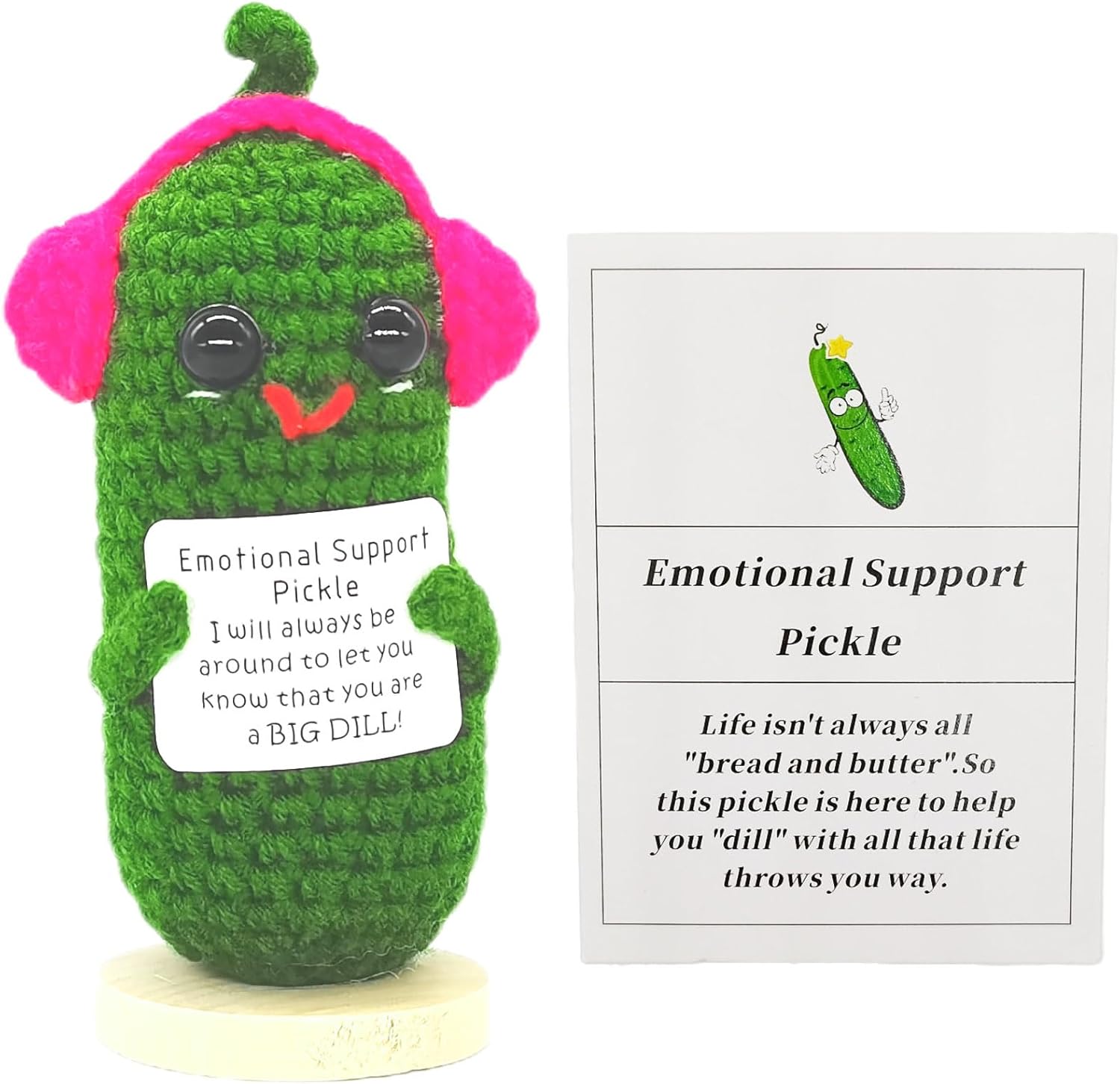 KALAWALK Funny Positive Pickle 1 Pcs Crochet Gifts with