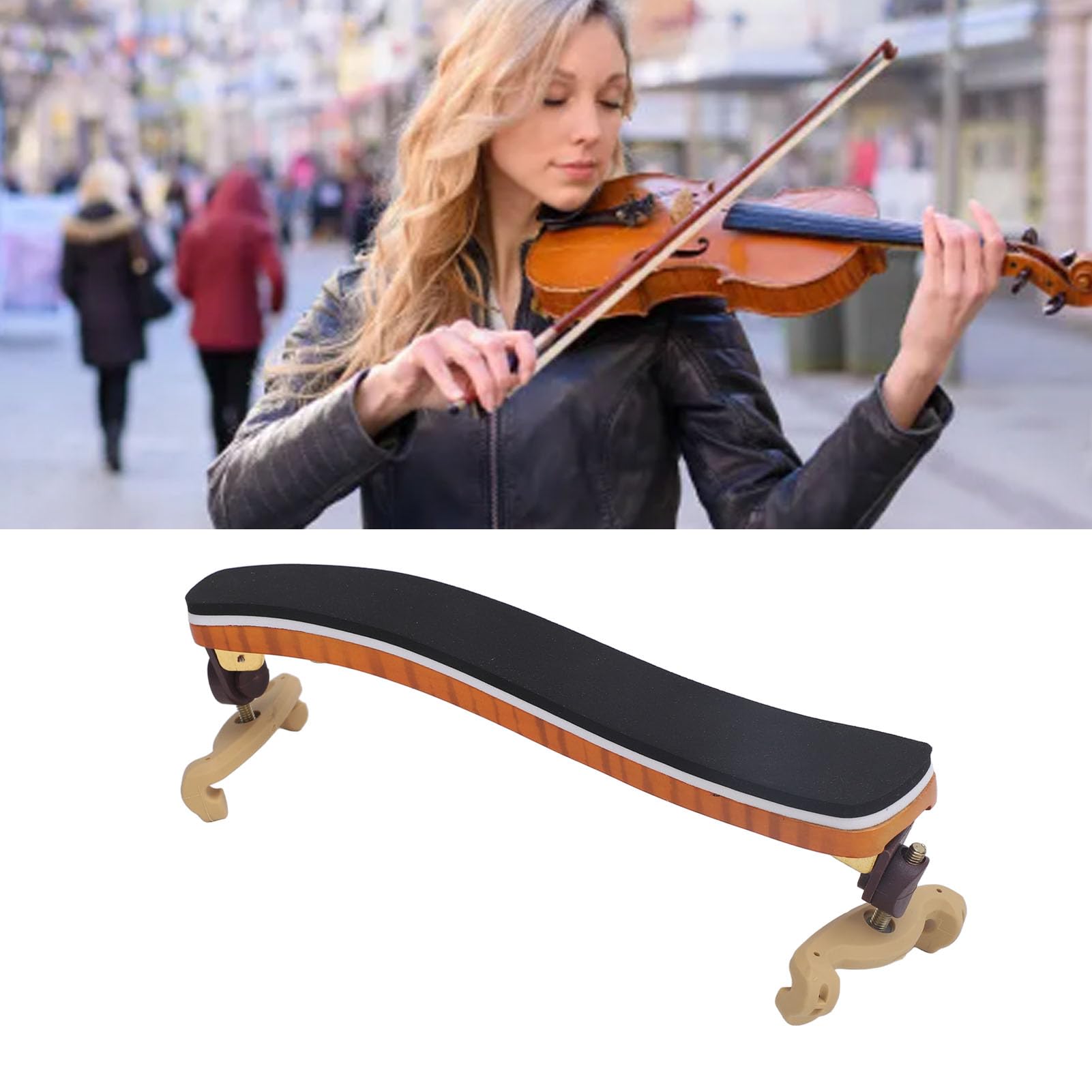 Snapklik.com : Height Adjustable Violin Shoulder Rest For 4/4 3/4 13 14 ...