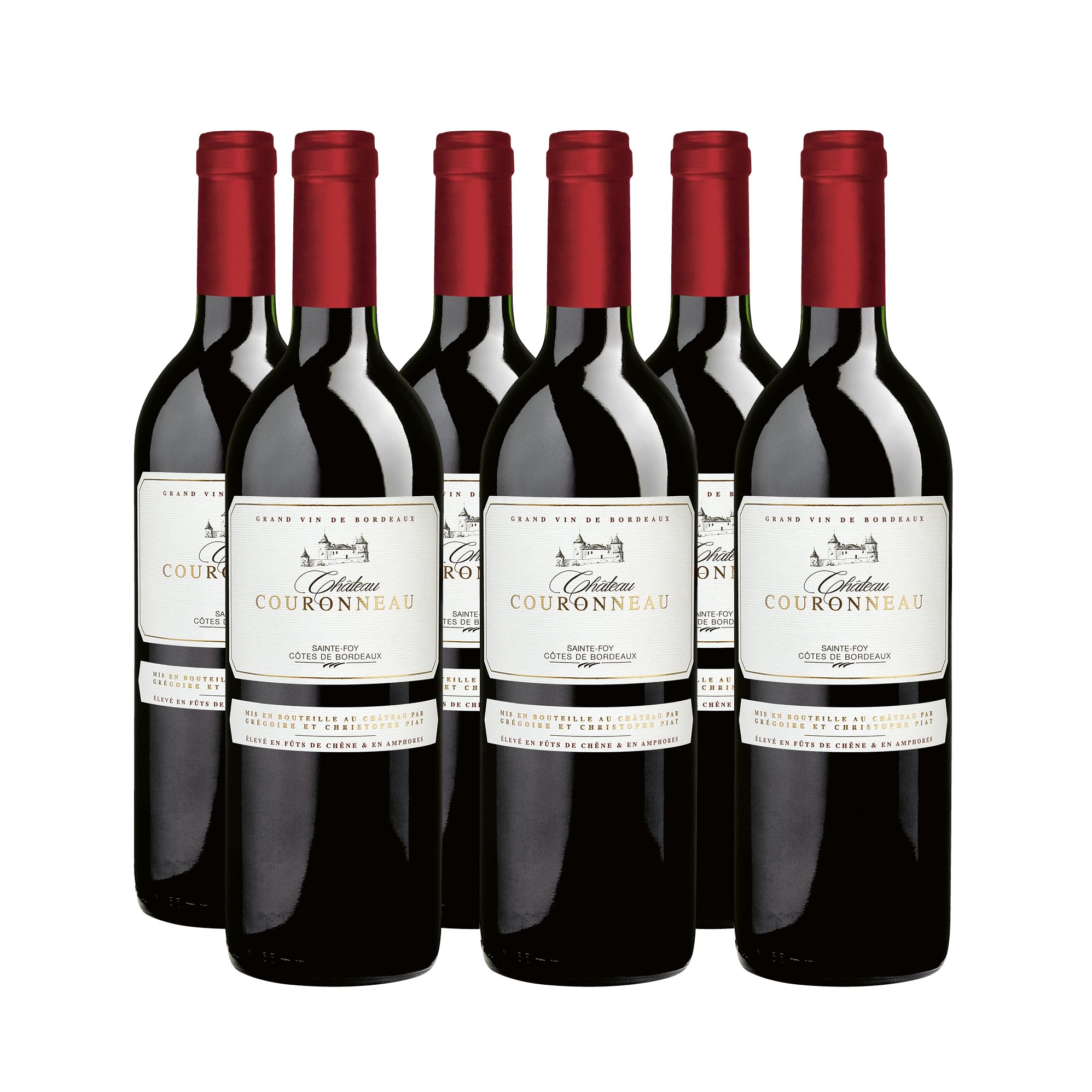 DELINAT Sainte-Foy 2021 – Französischer Bio-Rotwein trocken aus Bordeaux | Veganer Cuvée aus Merlot und Cabernet Franc, im Barrique ausgebaut, komplex & säurearm 6 x 0,75l