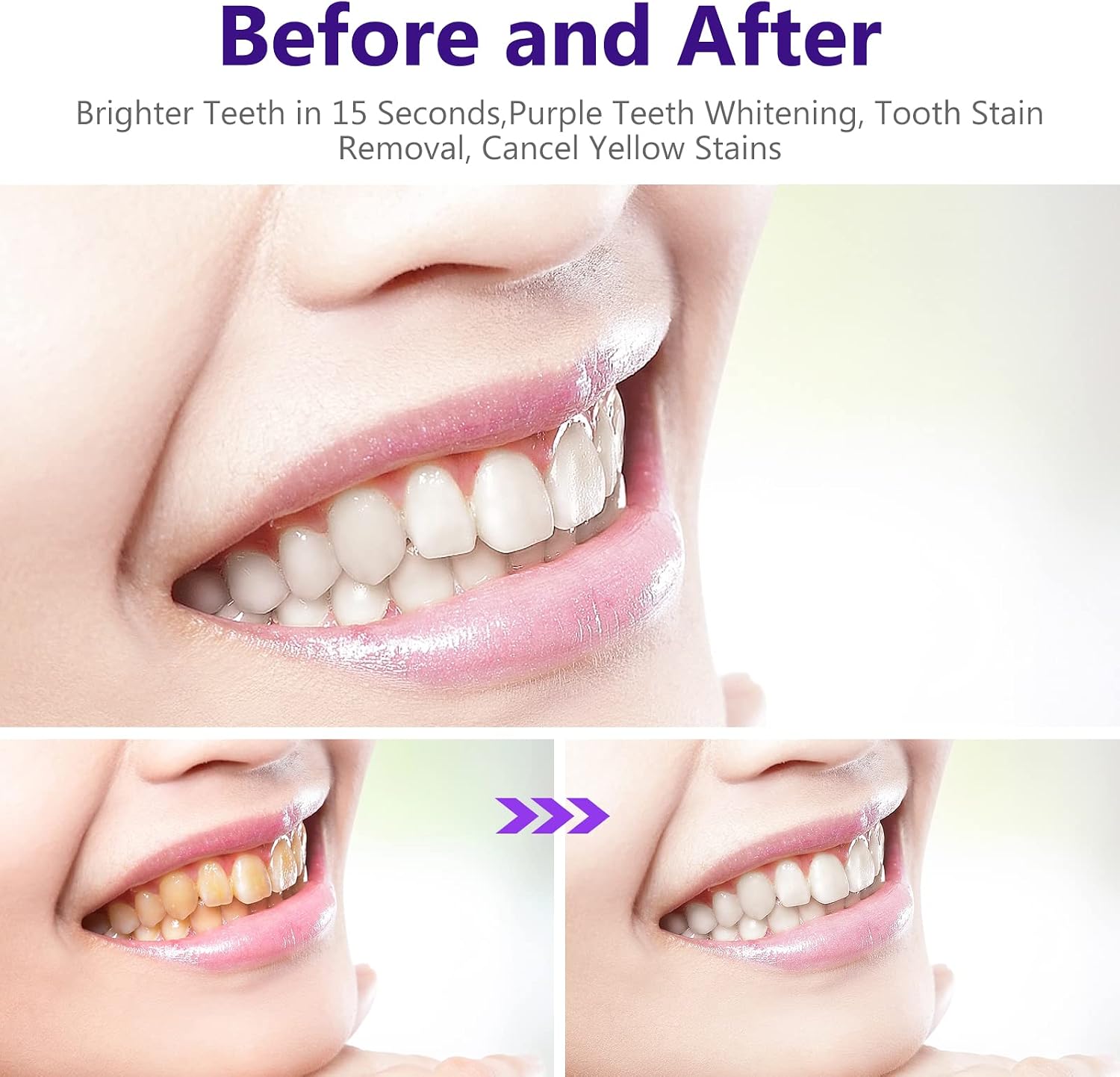Purple Toothpaste for Teeth Whitening, Color Corrector Toothpaste, Purple Teeth Whitening Toothpaste,Teeth Whitening Booster,Purple Whitening Tooth Foam, Teeth Whitener, Tooth Stain Removal