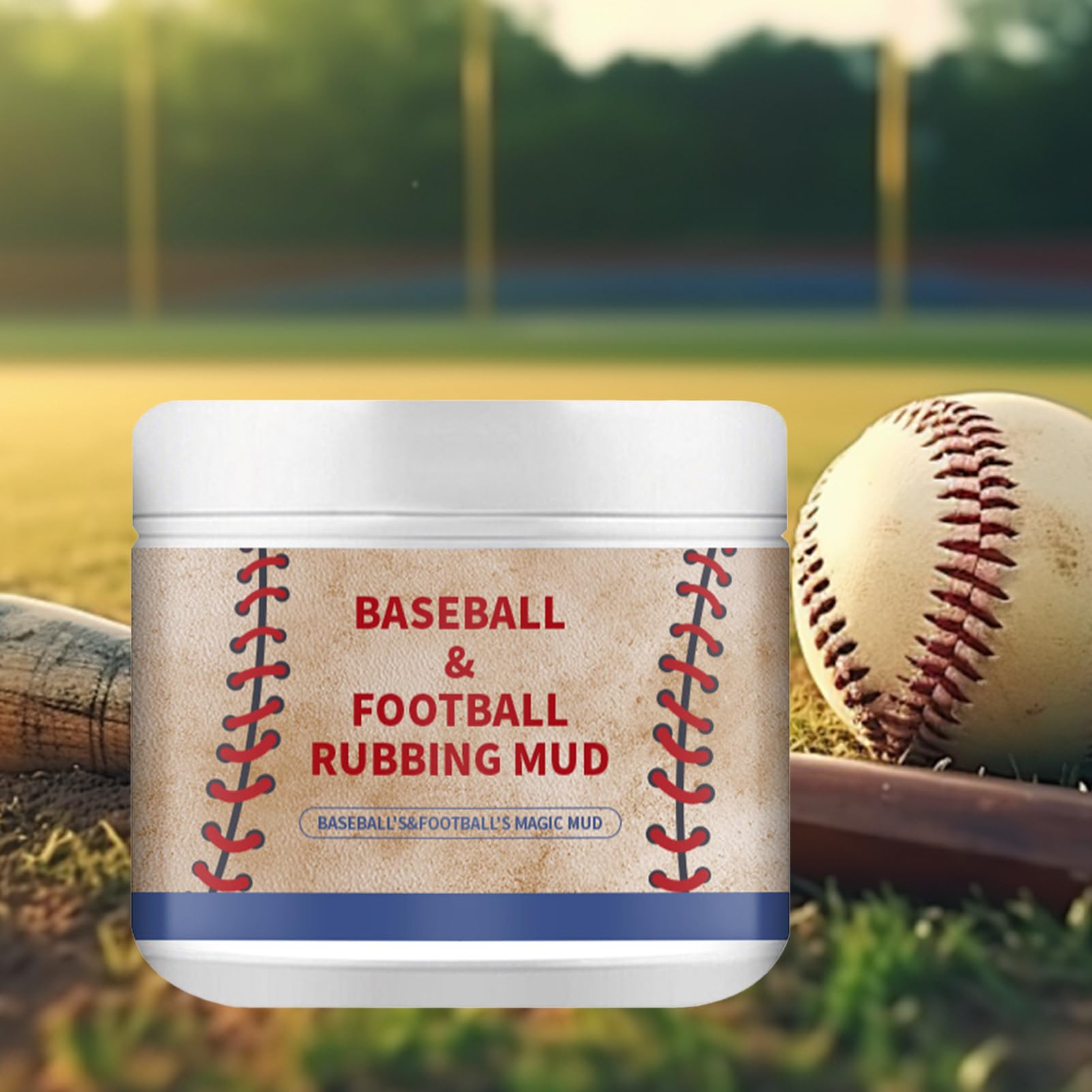 Baseball Mud, Ball Softening Clay, Darkening Grip Enhancer, Game-Ready Conditioning for Footballs, Baseballs, Practice, School Sports, Outdoor Leagues, Training Fields, or Game Day Use