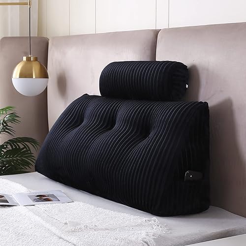 Gpround Almohadas de cuña para cabecero + almohada de cuña para cabecero grande para descansar en cama, almohadas de lectura, almohadas de respaldo