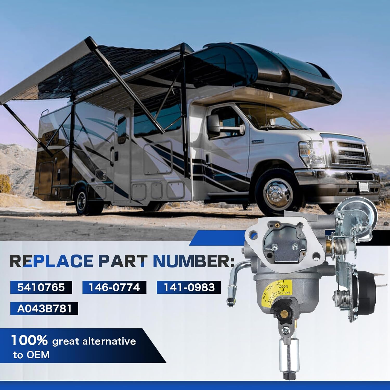541-0765 Carburetor for Onan 5500 7000 Grand Marquis Gold Generator HGJAA HGJAB-901D HGJAB-900 5.5HGJAB-6755K replace 146-0774 141-0983 A043B781
