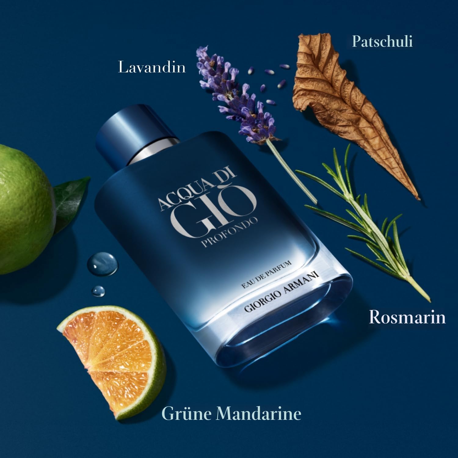 Armani Acqua Di Gio Pour Homme Profondo Eau de Parfum, nachfüllbar, Spray, 50 ml