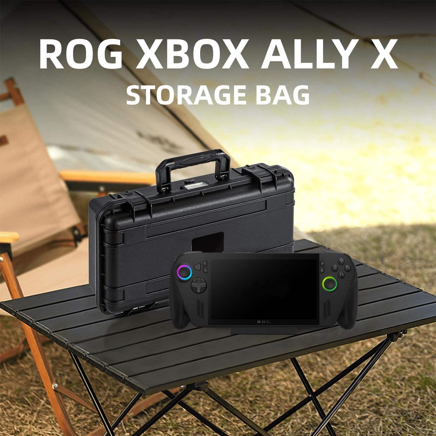 Zhixteu Funda Rígida para ROG Xbox Ally / Xbox Ally X, Bolsa de Almacenamiento, Funda de Viaje Portátil, Organizador para Consola de Juegos a Prueba de Caídas, 36,5 x 19,5 x 10,5 cm