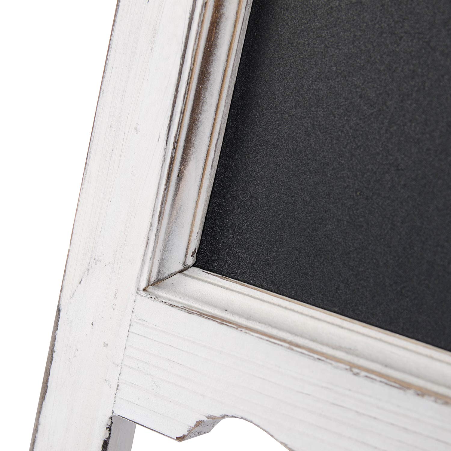15" Mini mesa de madera A-Frame de doble cara pizarra pizarra cartel caballete para negocios (blanco)