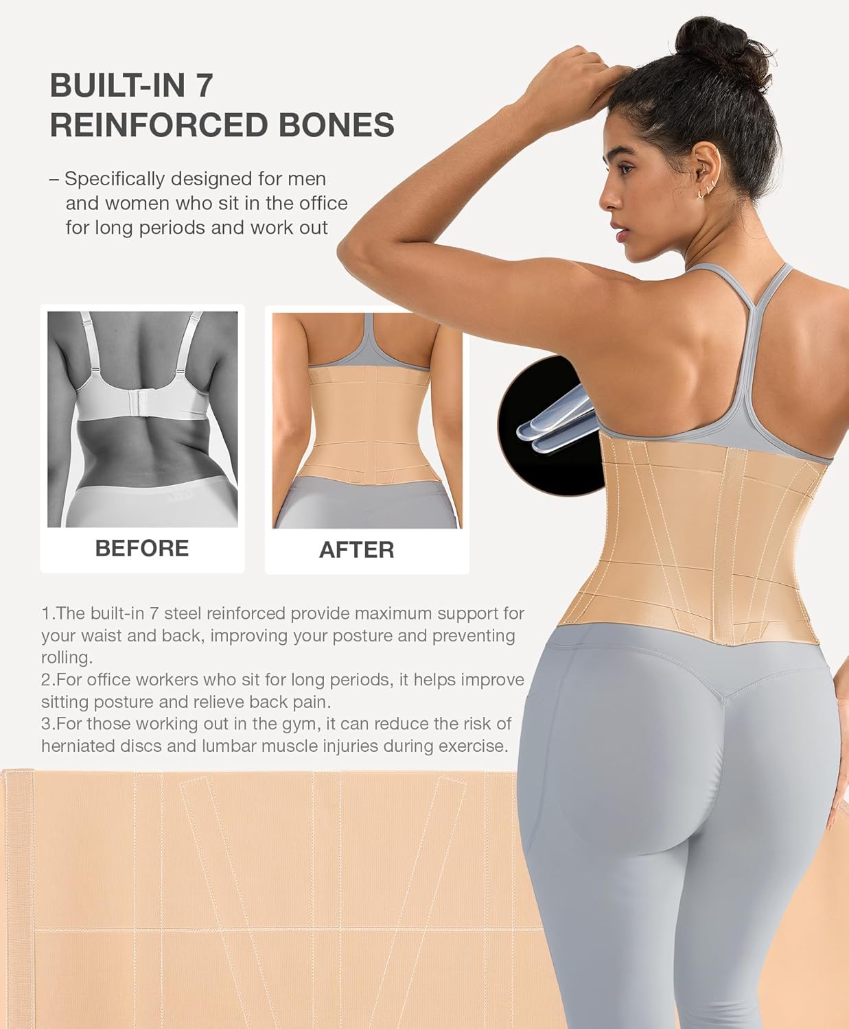 Lover-Beauty Waist Trainer for Women and Men Belly Fat Tummy Control Belt Long Torso Workout Waist Cincher Trimmer - Image 3