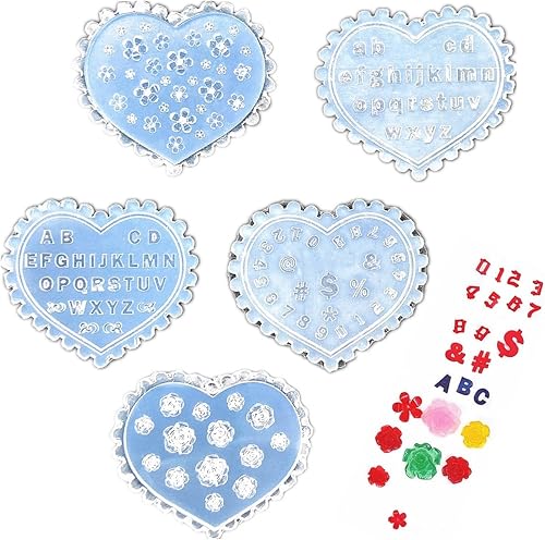 Paquete de 5 moldes de silicona 3D para arte de uñas, moldes decorativos de flores pequeñas para decoración de uñas, moldes de resina para manicura