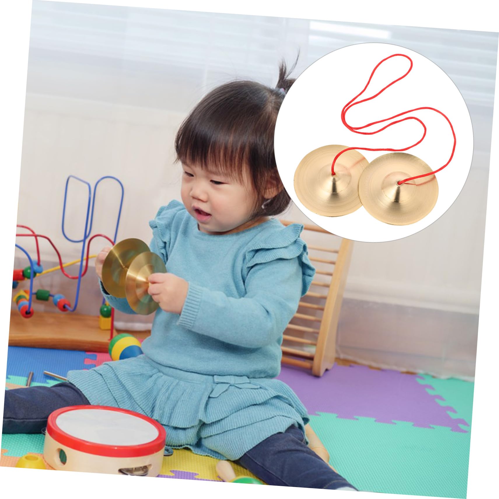 BESPORTBLE Strong Structure Finger Cymbals Boys and Girls Mini Percussion Instrument for Dance Party Fun