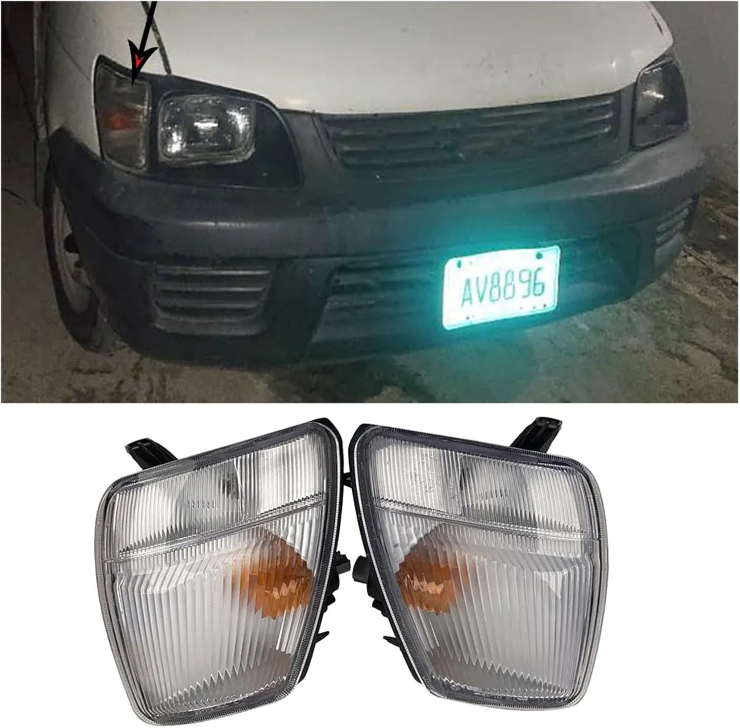 A Pair Compatible with Toyota Townace Noah 1996 TO1998 Car Corner Lights and Turn Signals