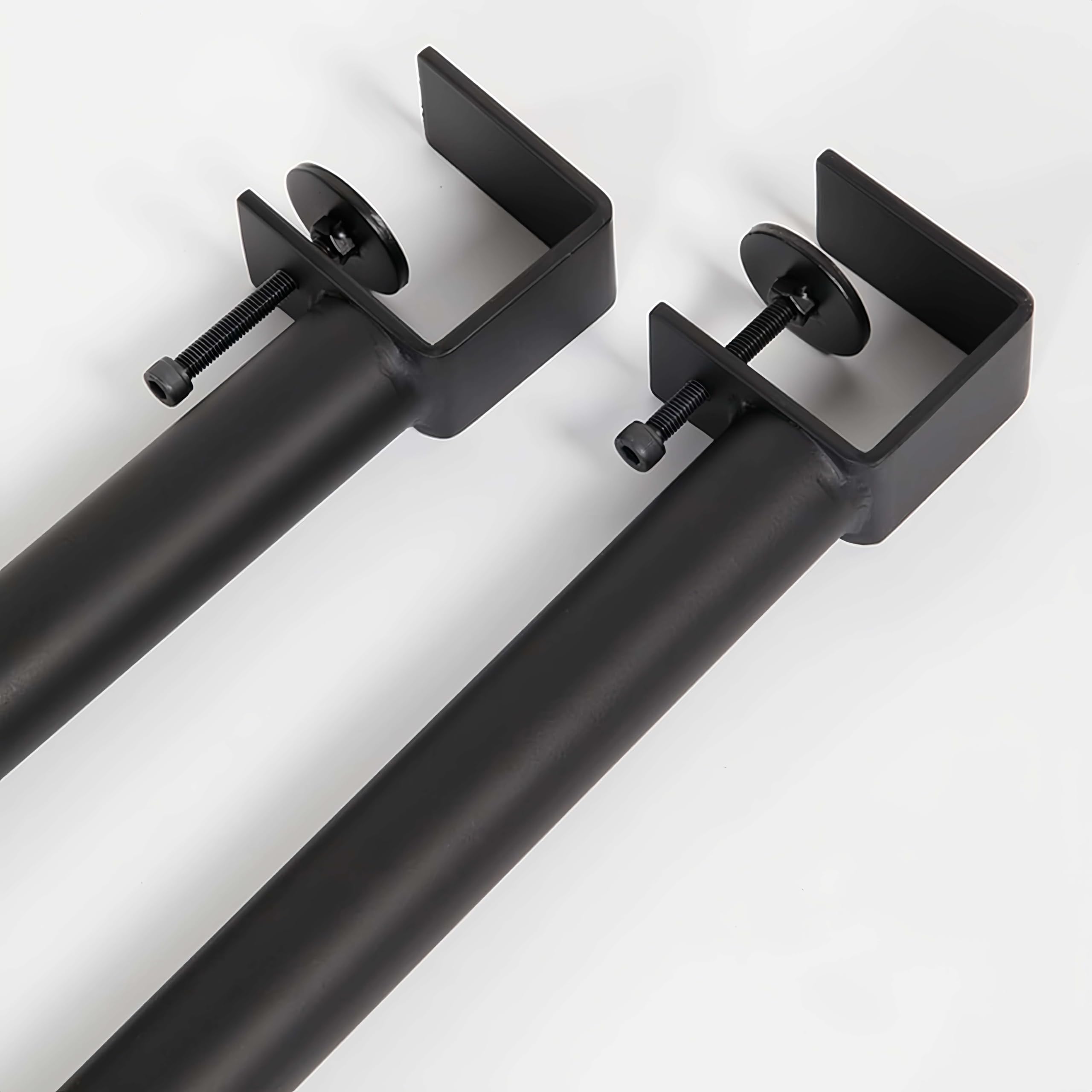Patas de Mesa Ajustables en Forma de F, sin Abrazadera de perforación en Soportes de Muebles, Base de Mesa DIY de Metal Resistente 65-95 cm de Altura para encimera de Comedor