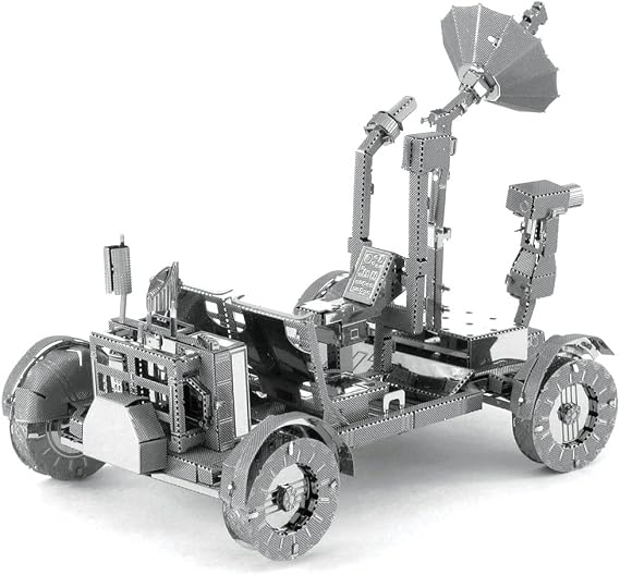 Fascinations Apollo 3D Metal Model Kits Set of 4 - CSM with LM, Lunar Module, Rover, Saturn V with Gantry