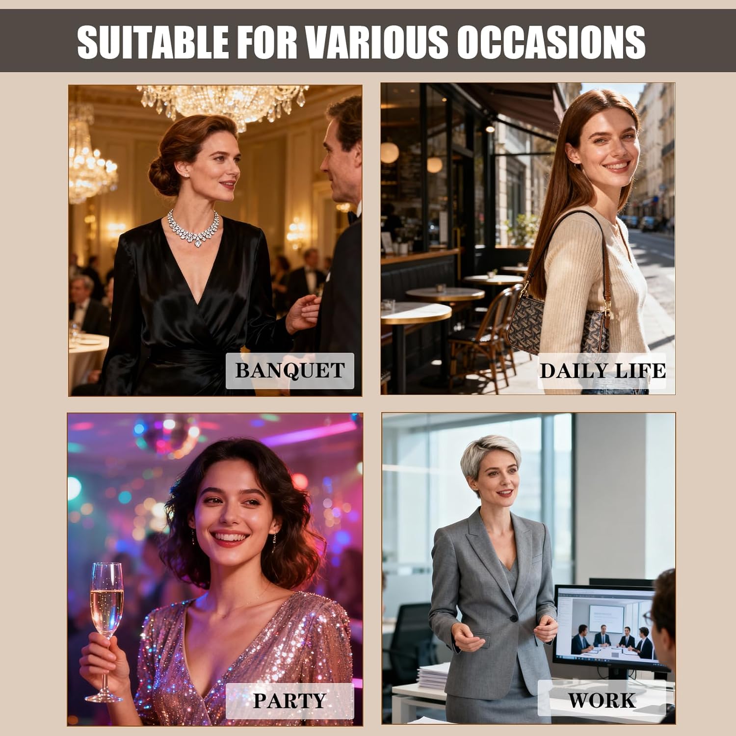 12 Pack Women's Zinc Alloy Gold/Silvery Bangle Bracelet Jewelry Bulk Set with Infinity Symbol, Safety Pin, Cross, Pearl, Clover, Star Pendant & Rhinestone Designs - For Daily Wear, Special Occasions & Women Gift for Her, Girlfriend, Wife, Mom, Sister, Lover on Birthday, Christmas, Valentine's Day, Mother's Day - Image 6