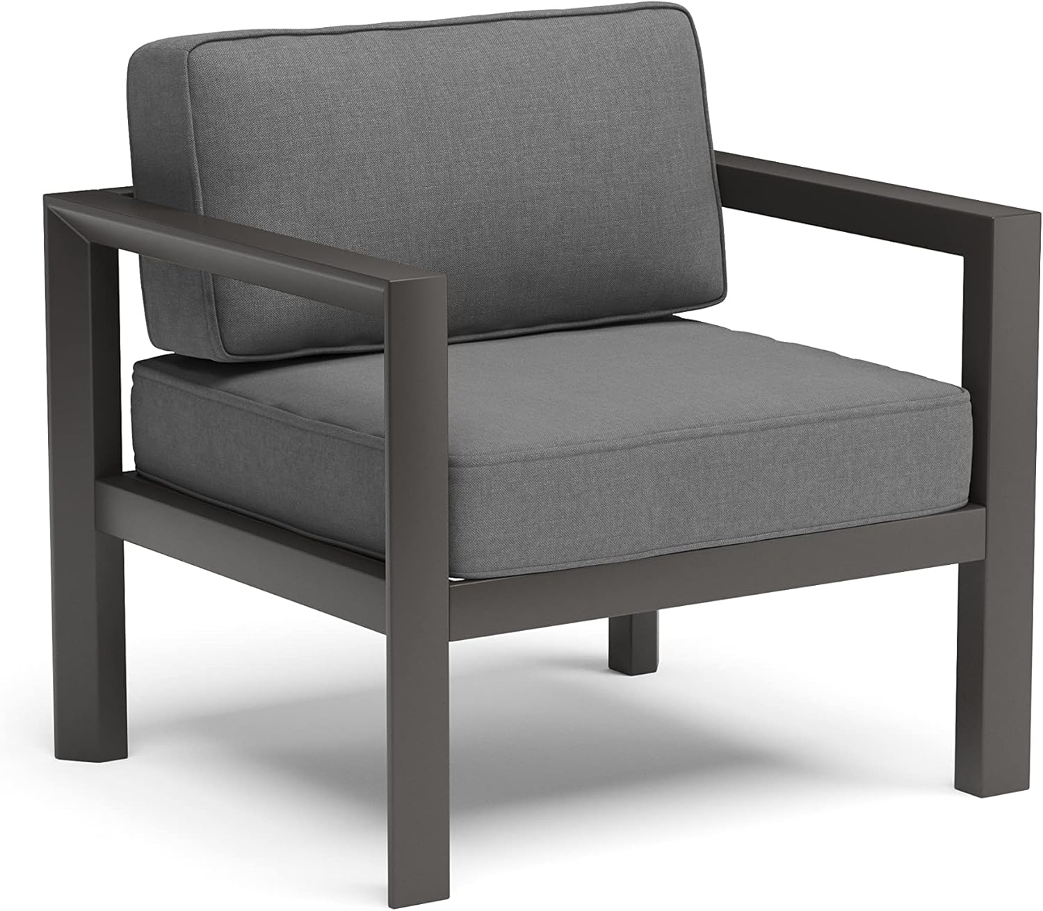 Homestyles Grayton Outdoor Aluminum Lounge Chair, Gray