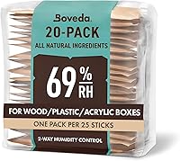 Vista 21 de Boveda For Seasoning Two-Way Humidity Control Packs – 84% RH to Season Wood Humidifier Boxes – Size 60 – 12 Pack – Individually Wrapped Seasoning