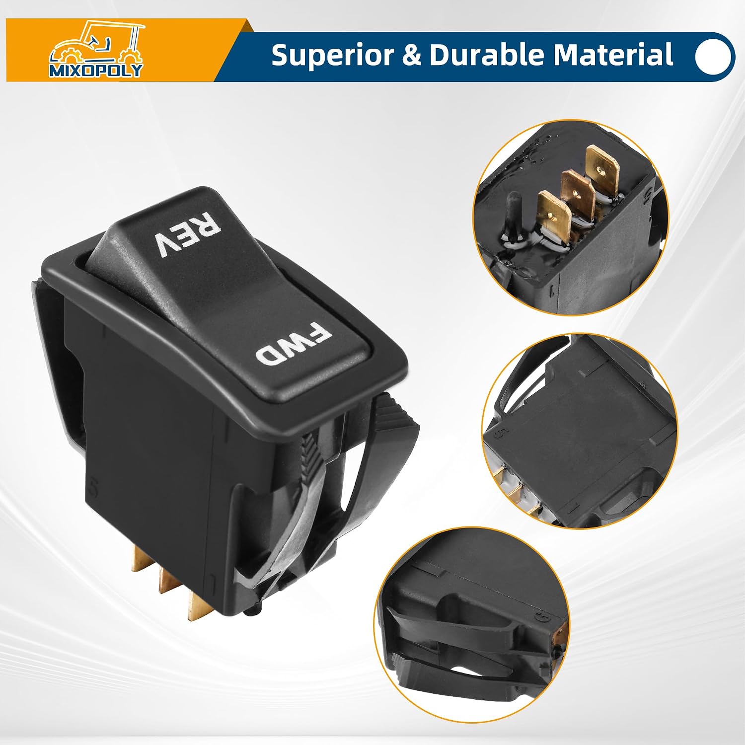 Golf Cart Forward Reverse Rocker Switch for EZGO TXT PDS 2003-Up Electric Golf Cart, Replace OEM 74323G01, 74323-G01