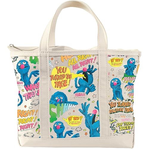The Monster at the End of This Book Zippered Tote with Inner Pocket - Officially Licensed Sesame Street Gift for Book Lovers
