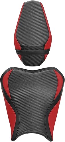 Miniatura 8 de TCT-MOTORPARTS Funda de asiento delantero trasero para conductor y pasajero para Kawasaki Z900 Z 900 2017-2024 (negro #1)